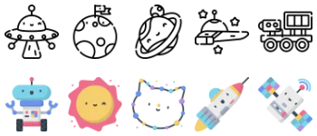 Space Icon-Paket