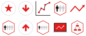 Info Graphics Red icon pack
