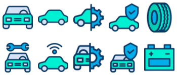 Автомобиль набор иконок