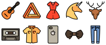 Hipster style icon pack