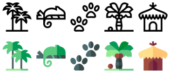 Jungle pakiet ikon