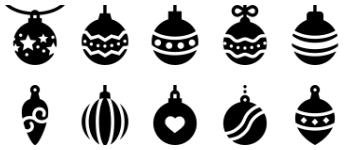 Christmas Balls Fill icon pack