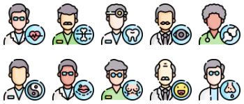 Health Professionals Avatars icon pack