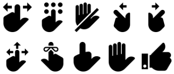 Hand gestures icon pack