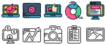 Digital marketing icon pack