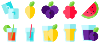Summer food & drinks 아이콘 팩