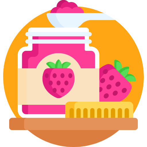 Strawberry jam icon