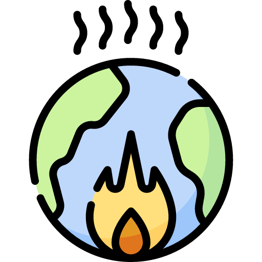 Global warming icon