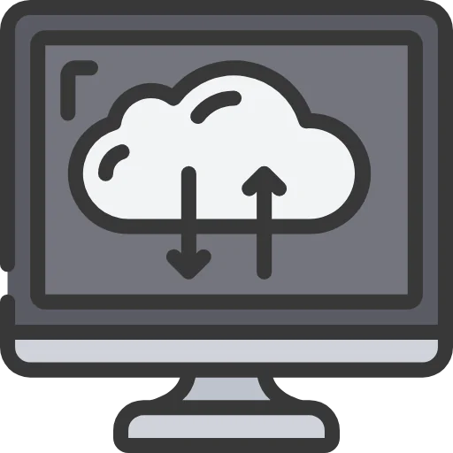 Cloud uploading icône
