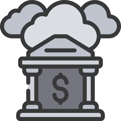 Cloud banking ícono