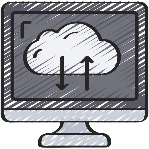 Cloud uploading icon