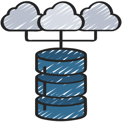 Cloud database icône