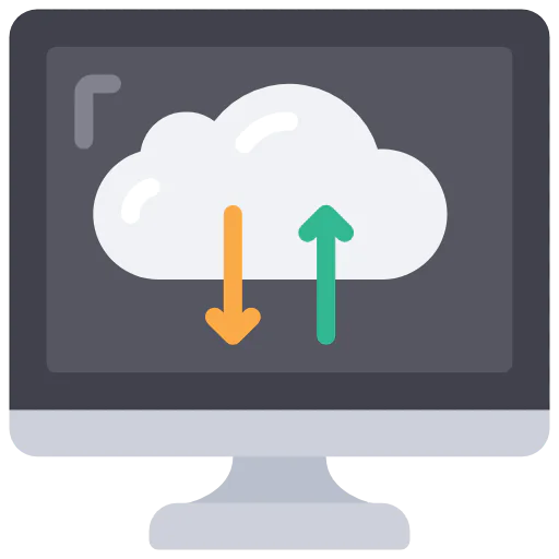 Cloud uploading icon