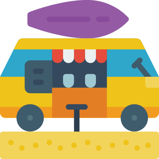 Camper van icon