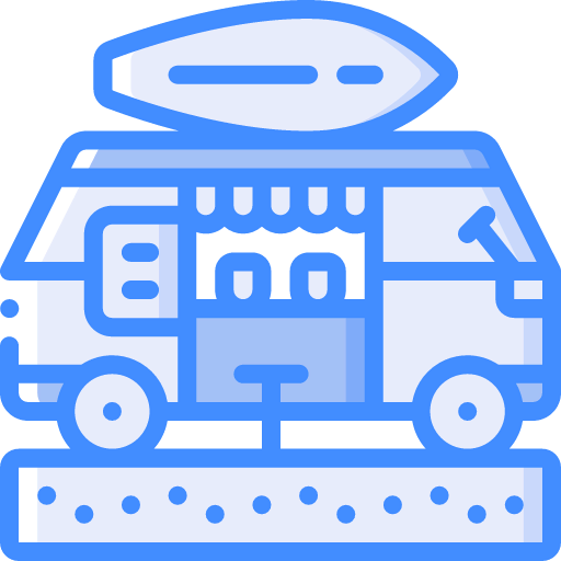 Camper van icon