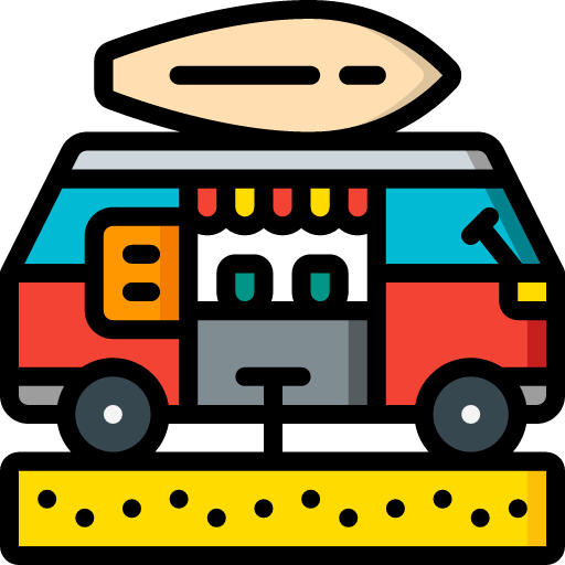 Camper van icon