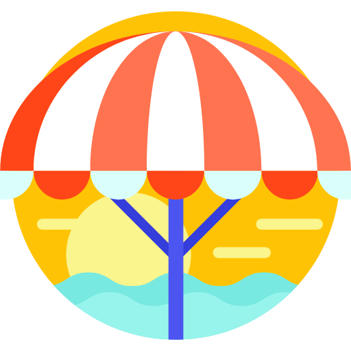 Sun umbrella icon
