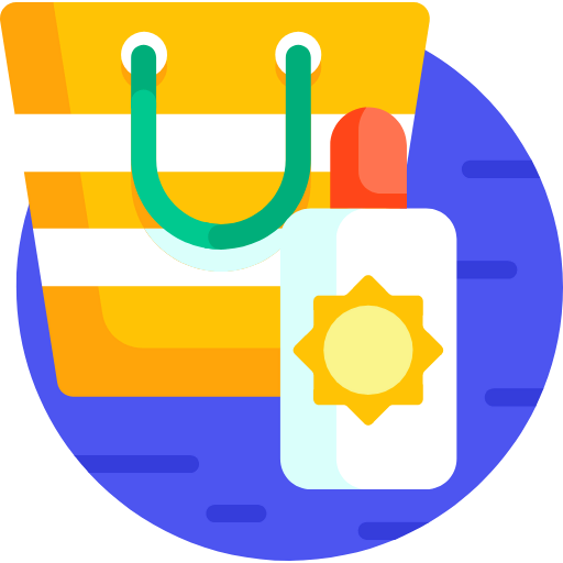 Beach bag icon