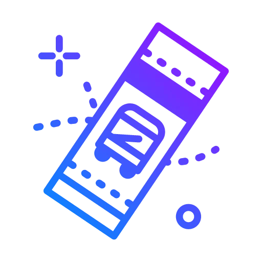 Bus ticket icon