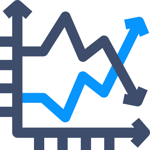 Line graph icon